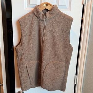 Men's Tan Fleece Vest